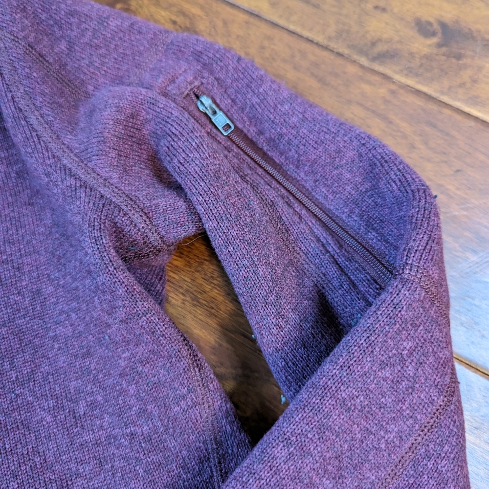Patagonia Women's Better Sweater 1/4 Zip Fleece Wool Jacket in Night Plum - Picture 4 of 6